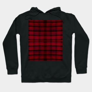 Red Vintage Flannel Print Hoodie